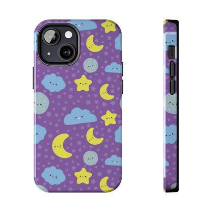 Night sky seamless pattern Tough Phone Cases iPhone 13 Mini