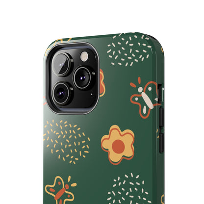 Seamless pattern with flowers and butterflies Tough Phone Cases