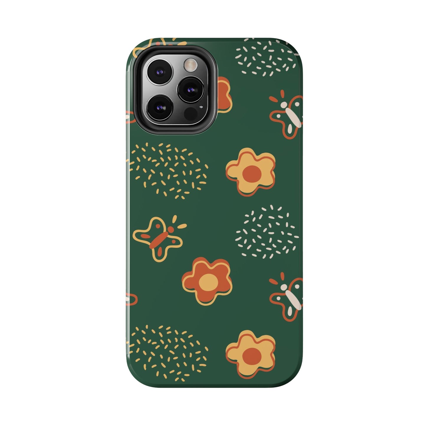 Seamless pattern with flowers and butterflies Tough Phone Cases