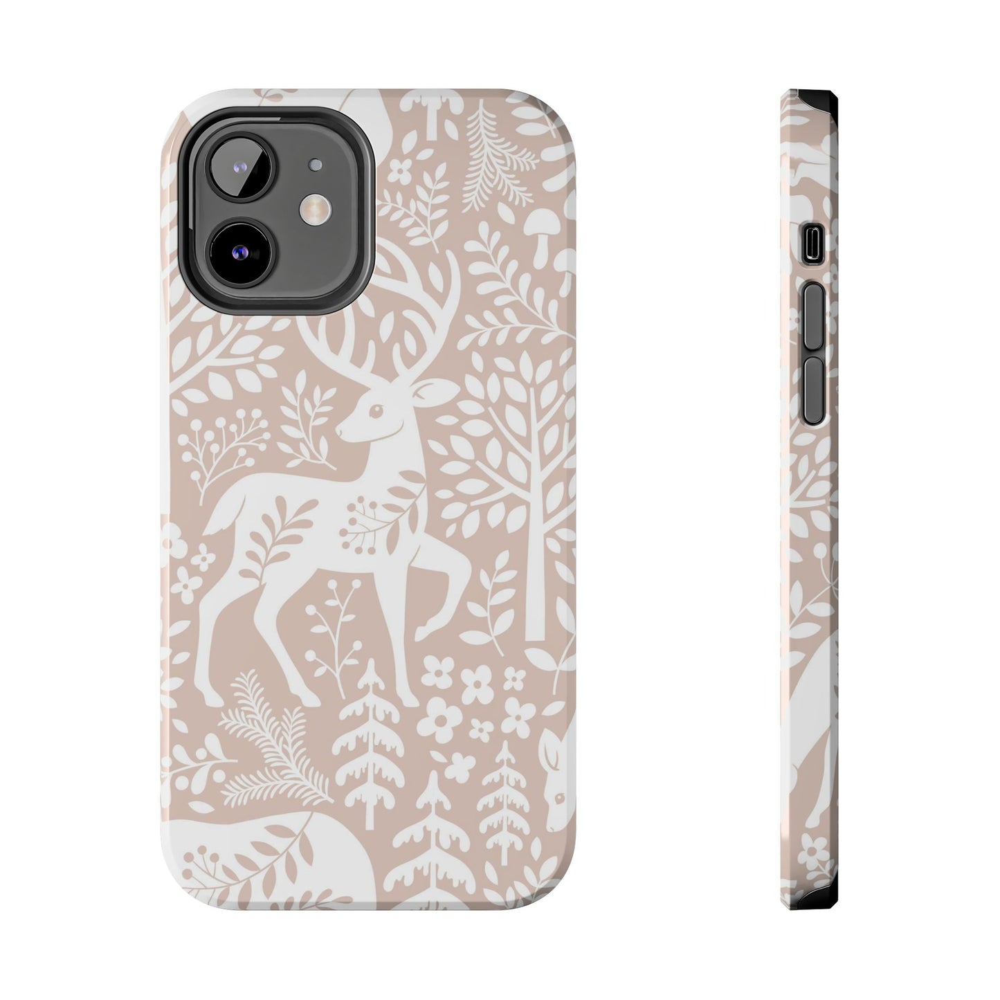 Seamless pattern with cute woodland animals Tough Phone Cases iPhone 12