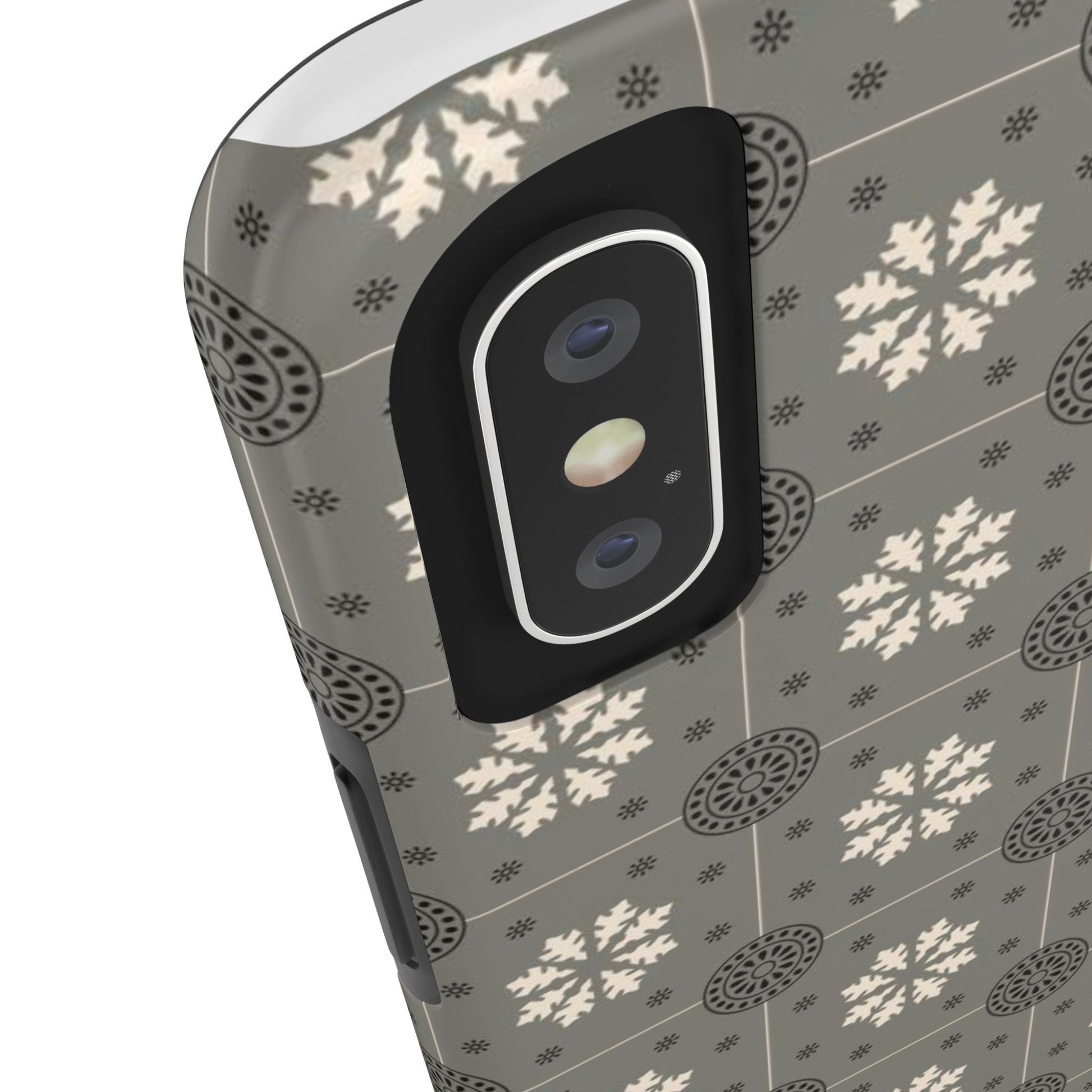 Grey Mosaic Pattern Tough Phone Cases