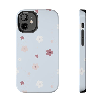 seamless cute lovely pink and white cherry blossom Tough Phone Cases iPhone 12 Mini