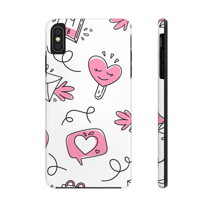 Seamless pattern of valentines calendars Tough Phone Cases iPhone XS MAX