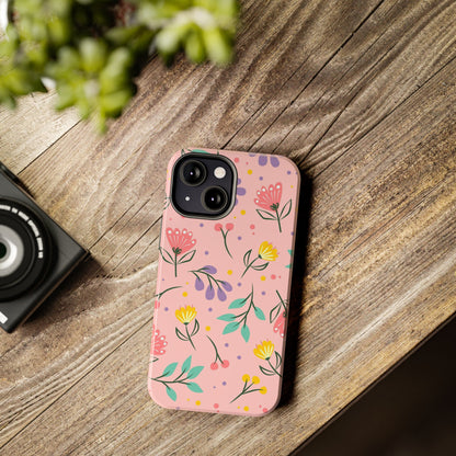 beautiful seamless handrawn floral Tough Phone Cases