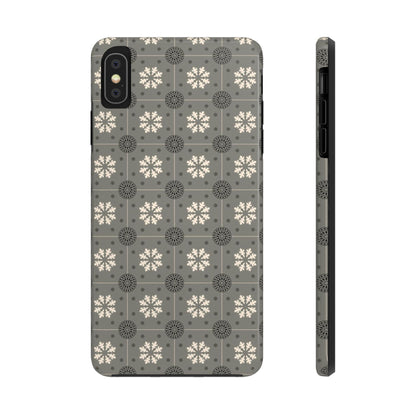 Grey Mosaic Pattern Tough Phone Cases iPhone XS MAX