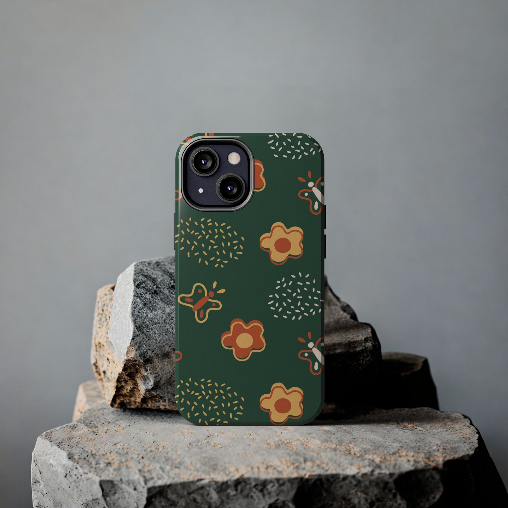 Seamless pattern with flowers and butterflies Tough Phone Cases