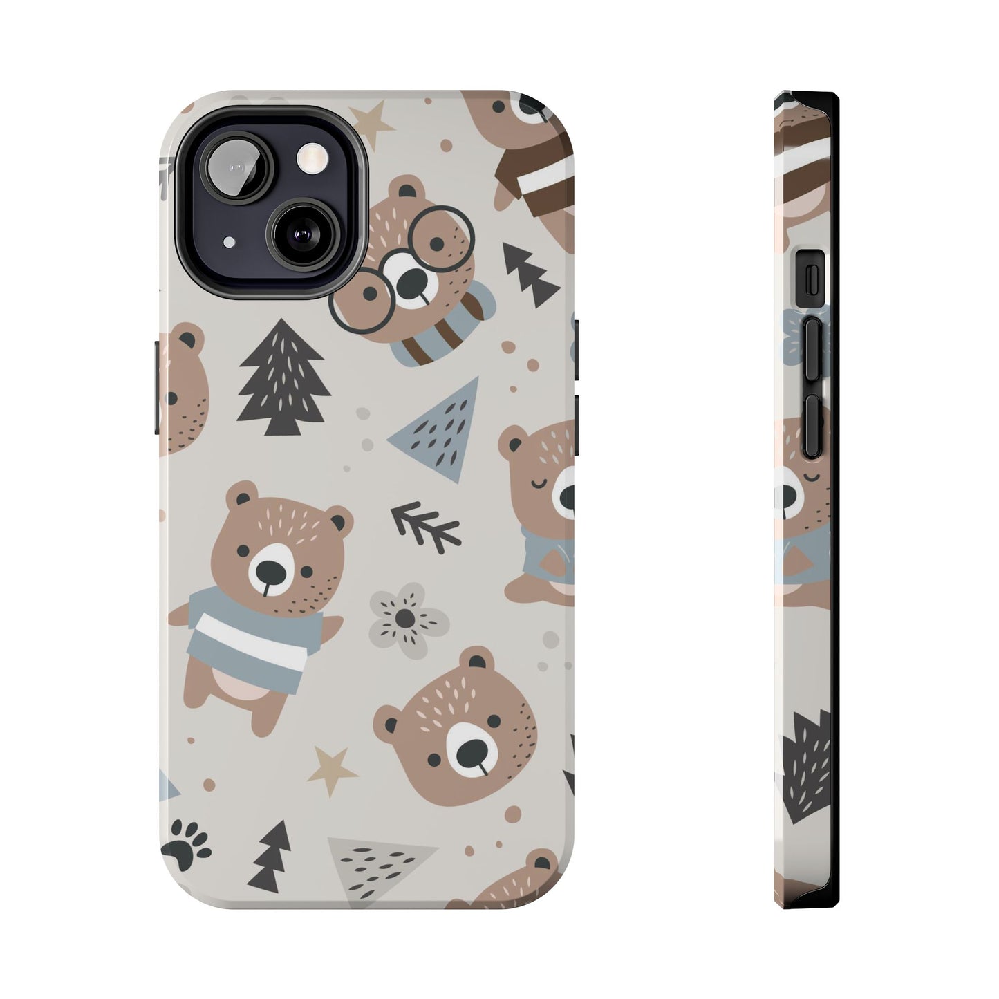 Scandinavian Teddy Bear Seamless Pattern Tough Phone Cases iPhone 13