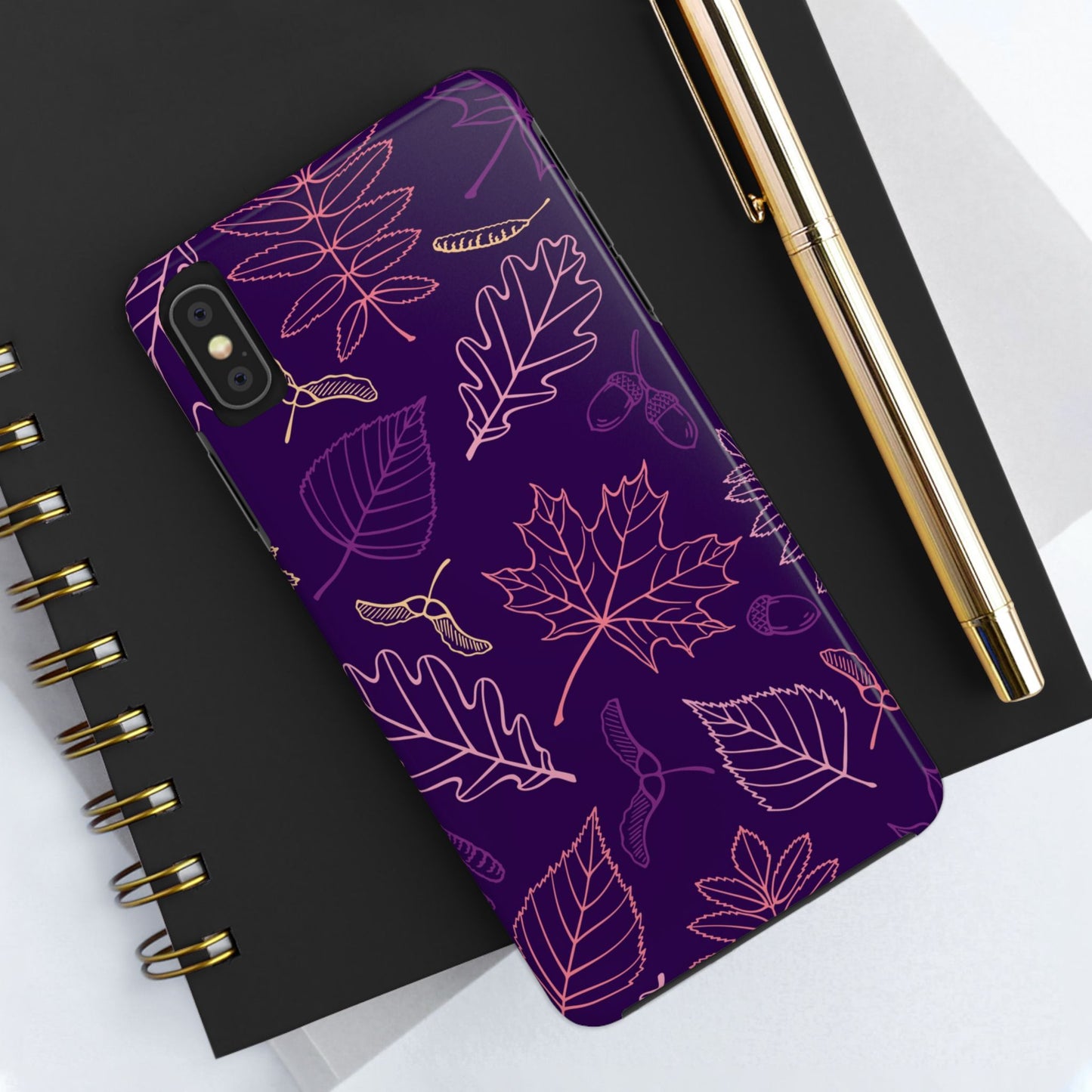 Seamless pattern with autumn leaves Tough Phone Cases