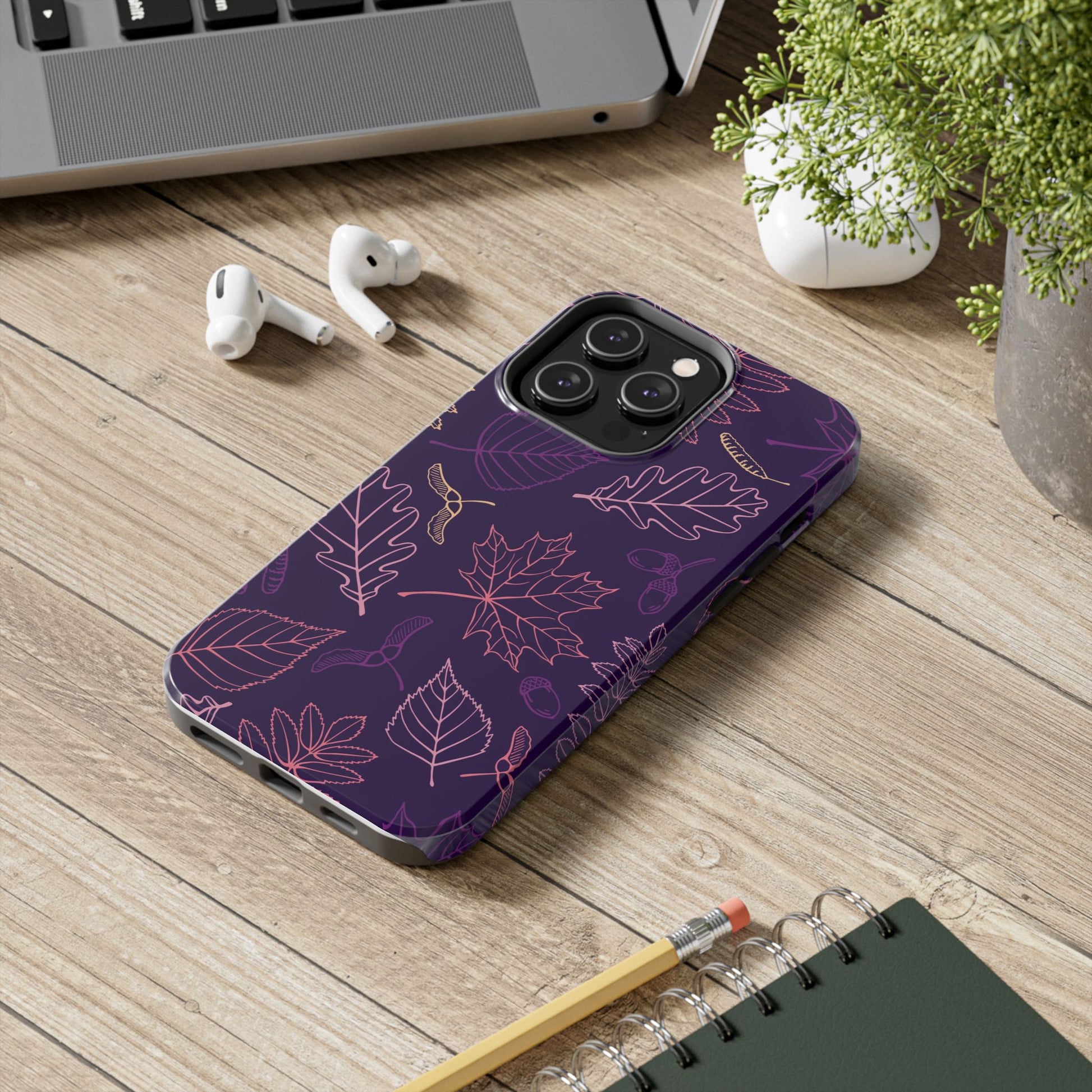 Seamless pattern with autumn leaves Tough Phone Cases