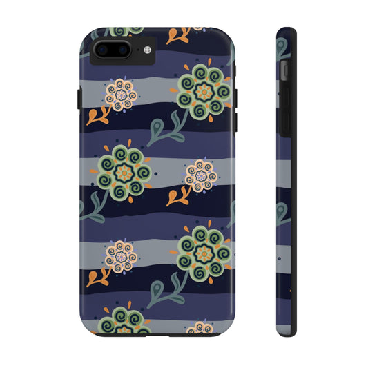 Abstract ethnic flower seamless pattern Tough Phone Cases iPhone 7 Plus, iPhone 8 Plus