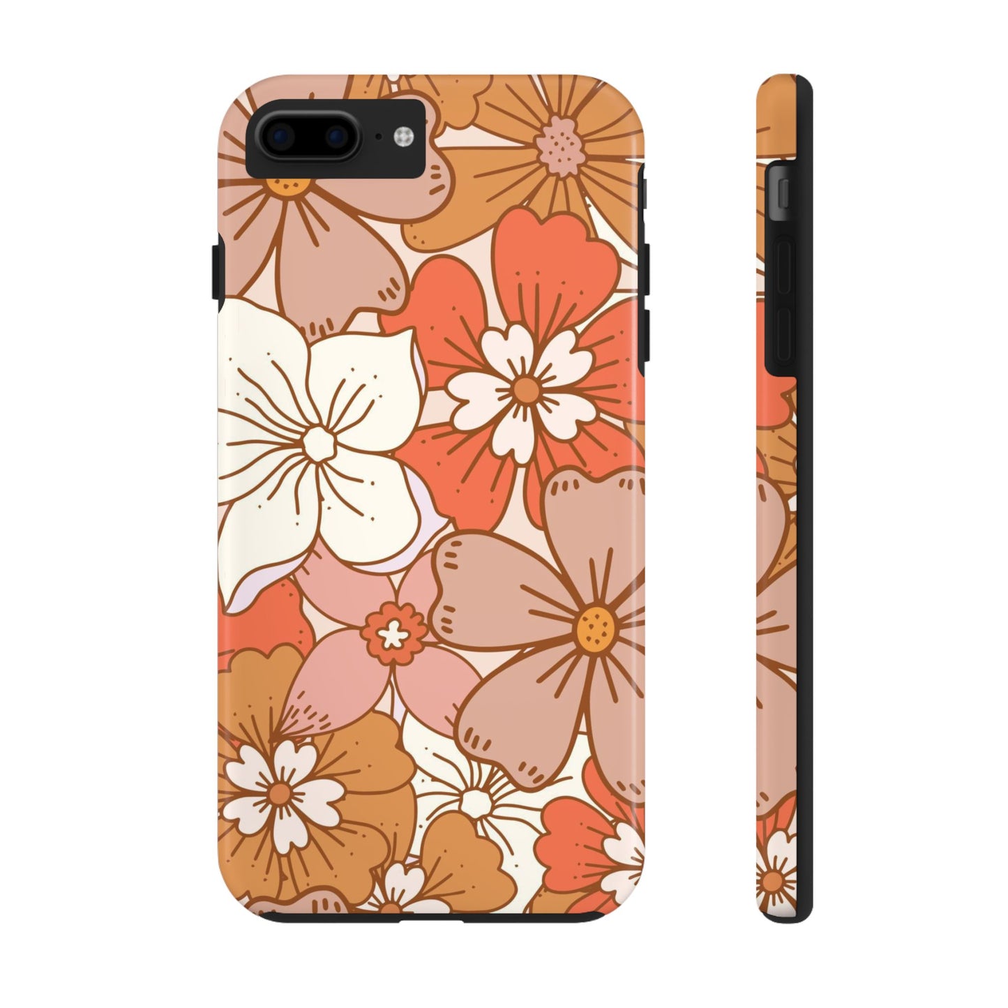 Floral retro boho pattern Tough Phone Cases iPhone 7 Plus, iPhone 8 Plus