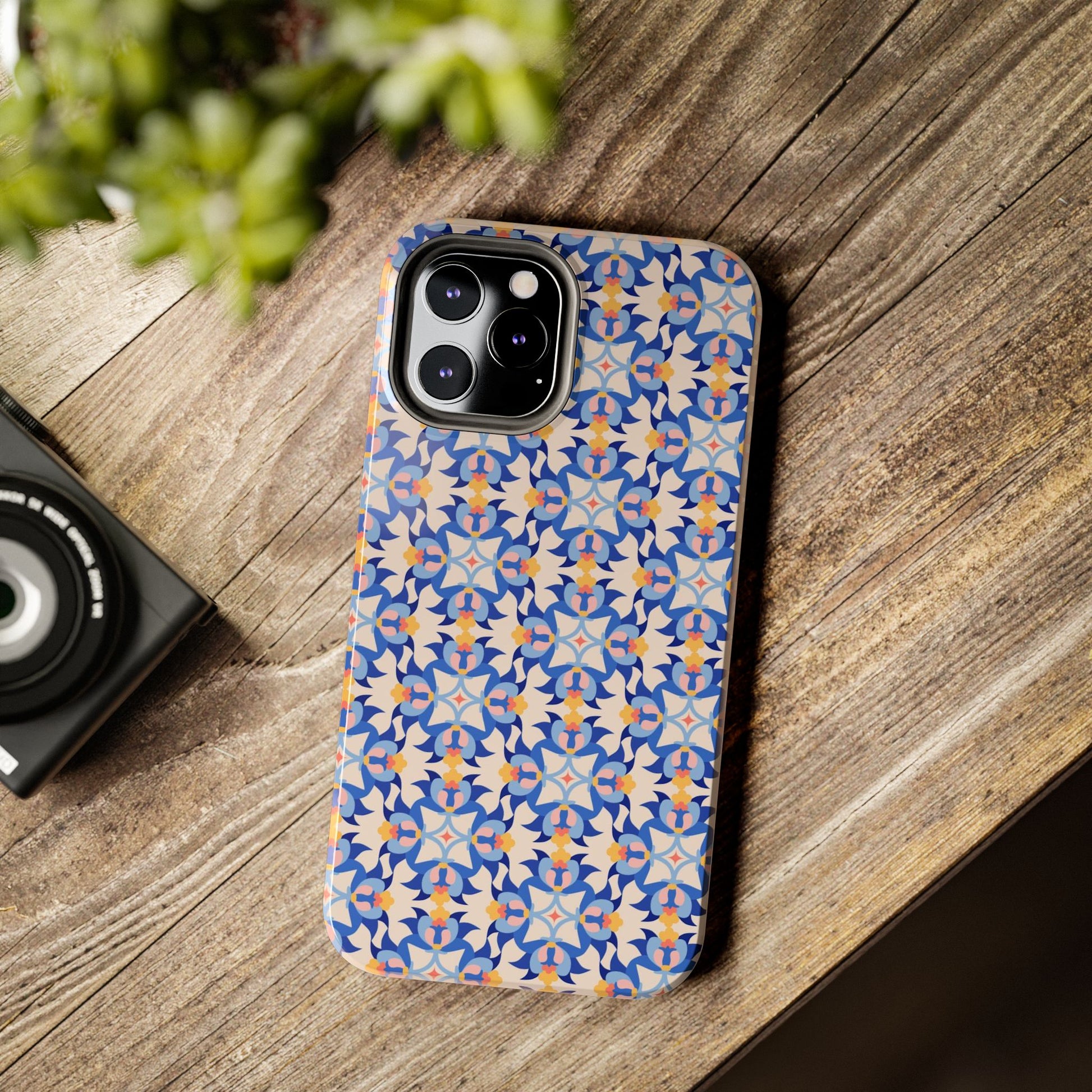 Floral Tile Pattern Tough Phone Cases