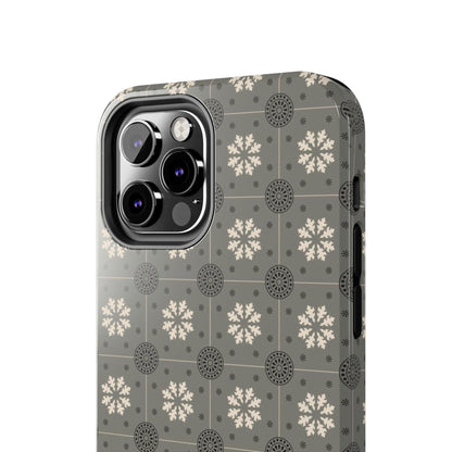 Grey Mosaic Pattern Tough Phone Cases