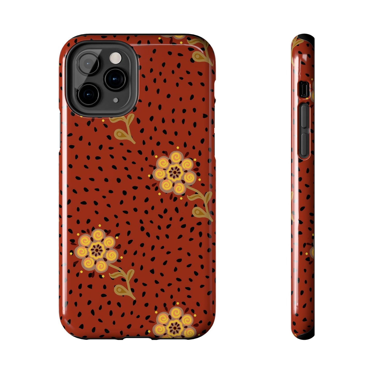 Abstract ethnic flower seamless pattern Tough Phone Cases iPhone 11 Pro