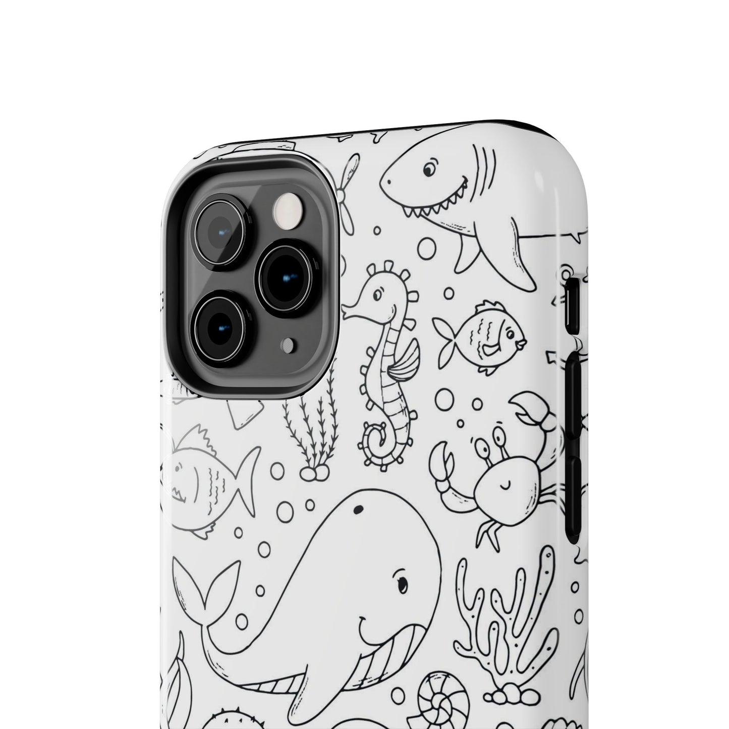 monochrome seamless pattern Tough Phone Cases