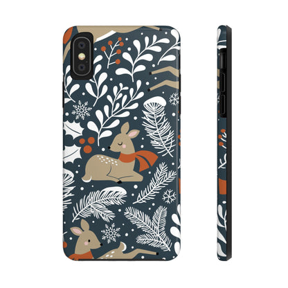 Seamless pattern with cute Christmas deer Tough Phone Cases iPhone X