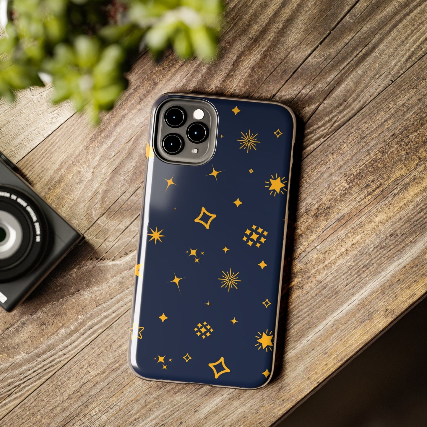 pattern on a blue Tough Phone Cases