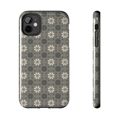 Grey Mosaic Pattern Tough Phone Cases iPhone 11