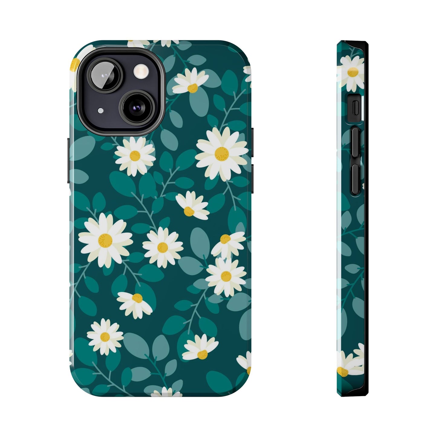 cute white daisy flower flat style seamless pattern Tough Phone Cases iPhone 13 Mini