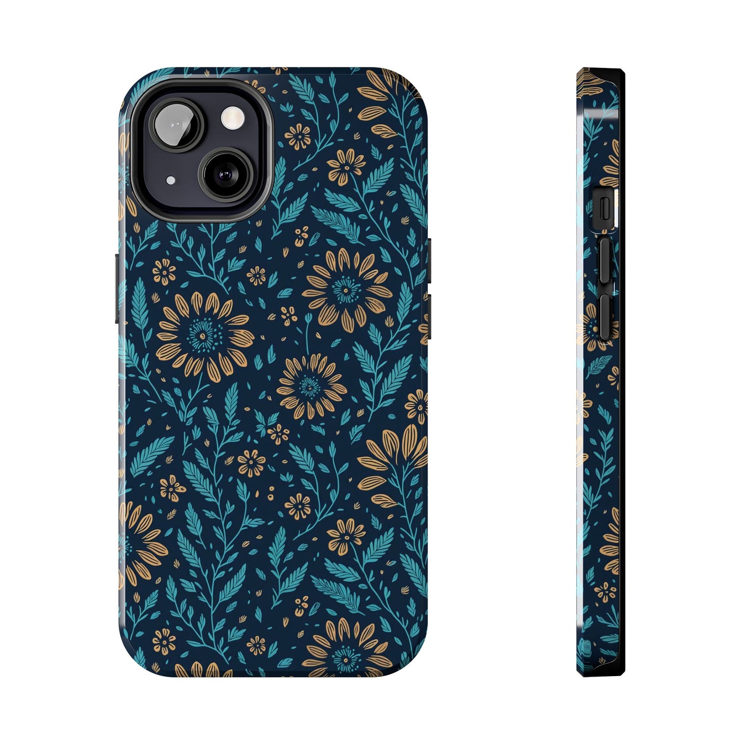 Flower Pattern Design Tough Phone Cases iPhone 13