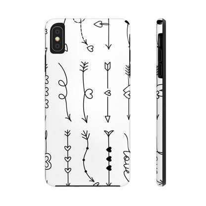 Set of cute doodle arrows for Valentine's Day Tough Phone Cases iPhone XS MAX