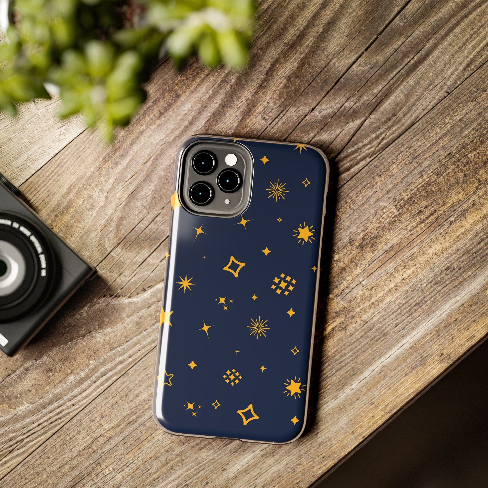 pattern on a blue Tough Phone Cases