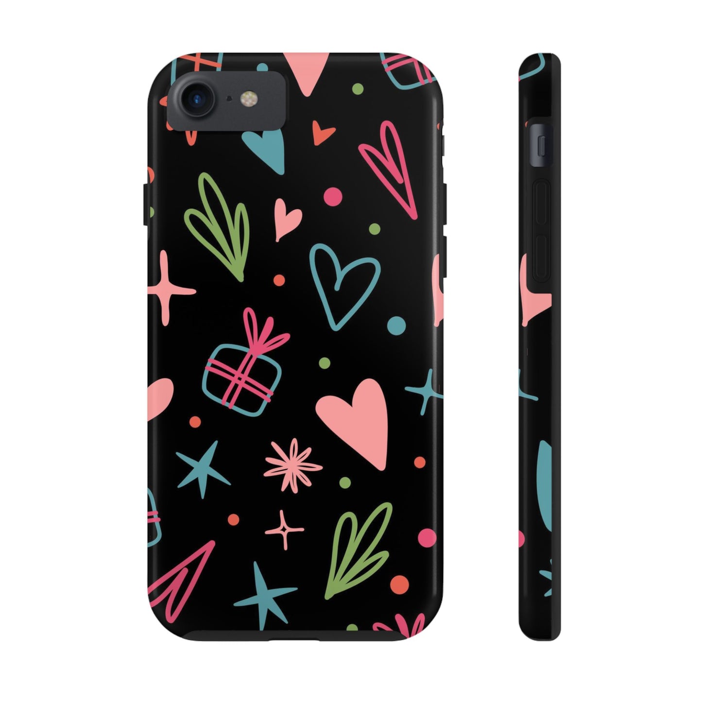 Valentine Day Doodle seamless pattern Tough Phone Cases iPhone 7, iPhone 8, iPhone SE