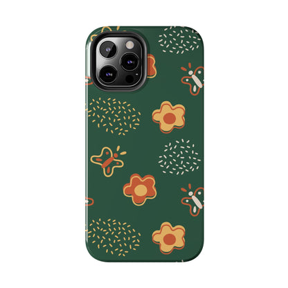 Seamless pattern with flowers and butterflies Tough Phone Cases