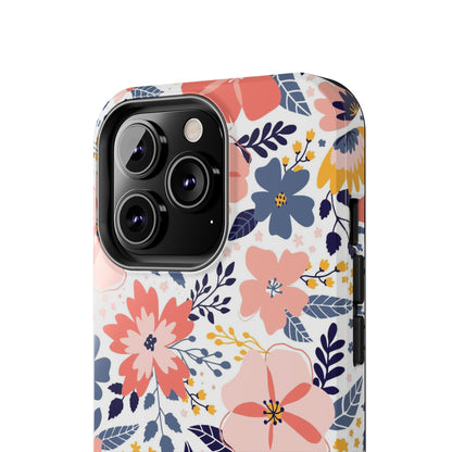 seamless pattern with abstract flowers Tough Phone Cases