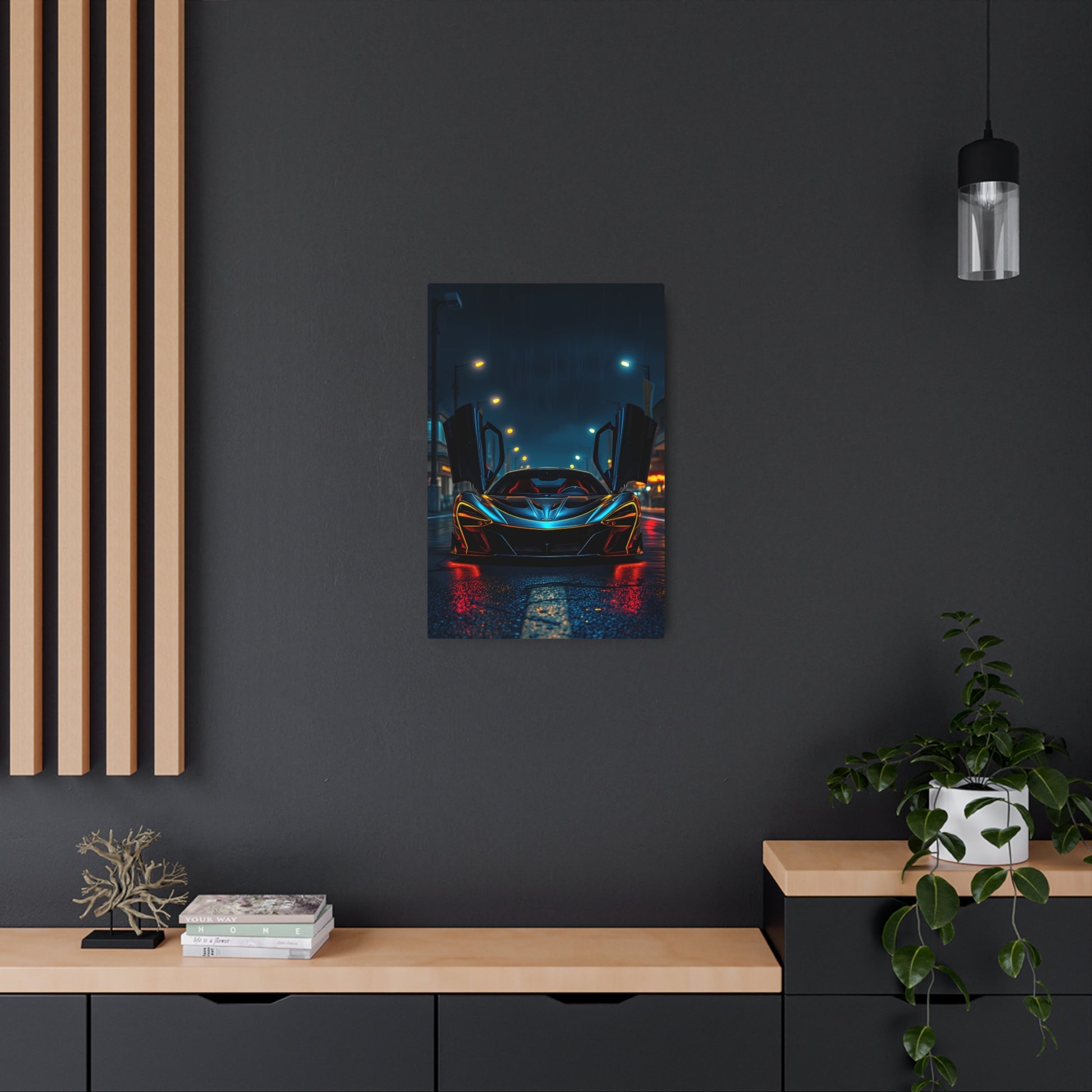 Neon Night Ride: The McLaren P1 Experience Metal Art Sign