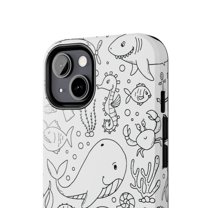 monochrome seamless pattern Tough Phone Cases