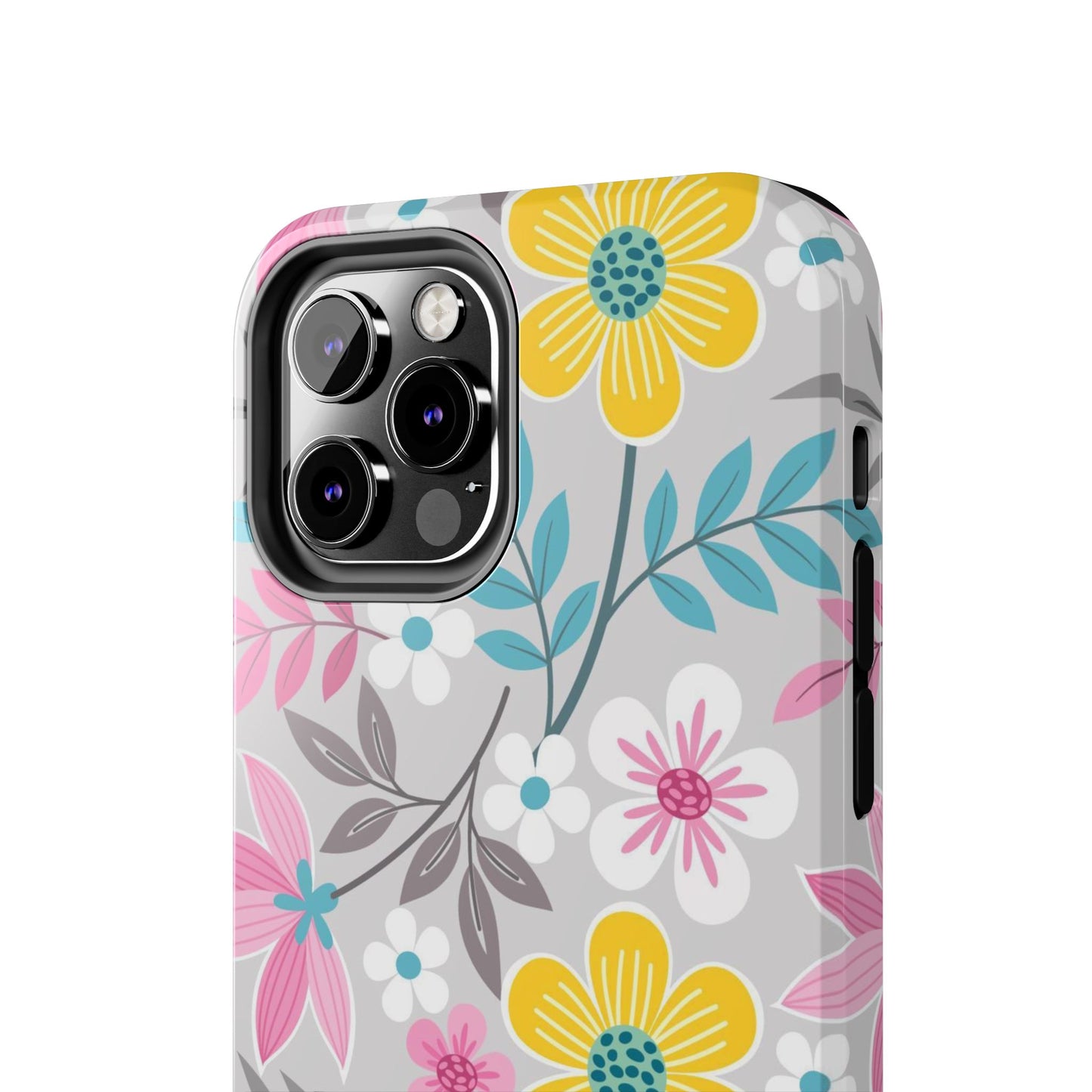 Colorful flowers and leaf Tough Phone Cases