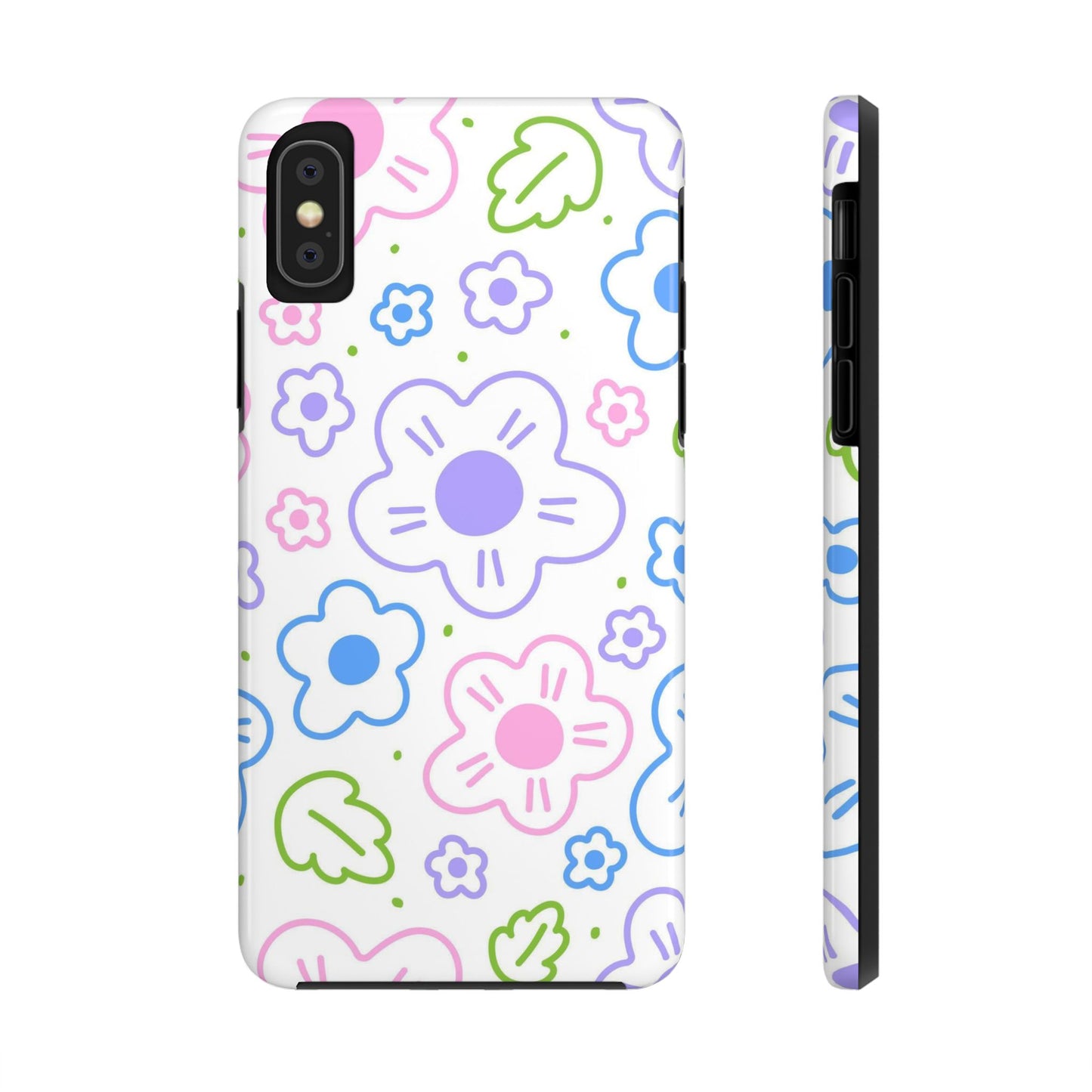 Cute Beautiful Ditsy Daisy Flowers Colorful Pastel Tough Phone Cases iPhone X