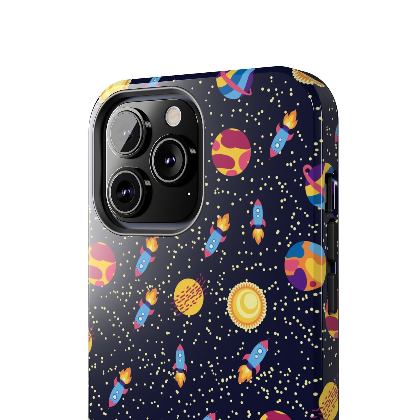 Seamless space pattern. Planets, rockets Tough Phone Cases