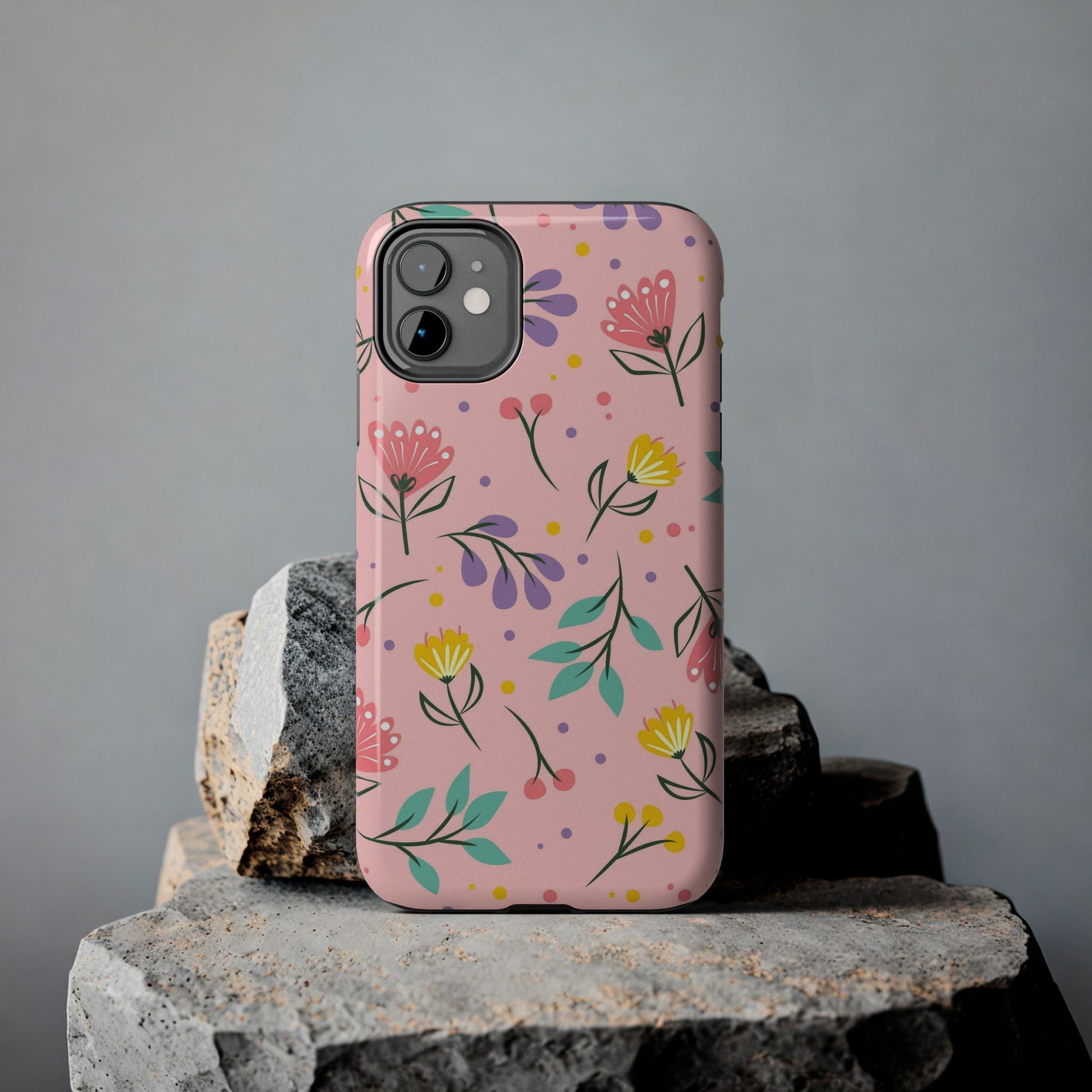 beautiful seamless handrawn floral Tough Phone Cases