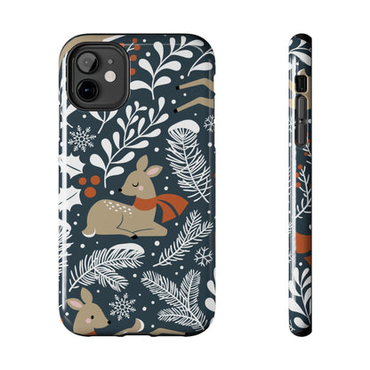 Seamless pattern with cute Christmas deer Tough Phone Cases iPhone 11