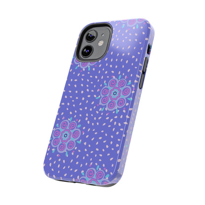 Abstract ethnic bud flower seamless pattern Tough Phone Cases