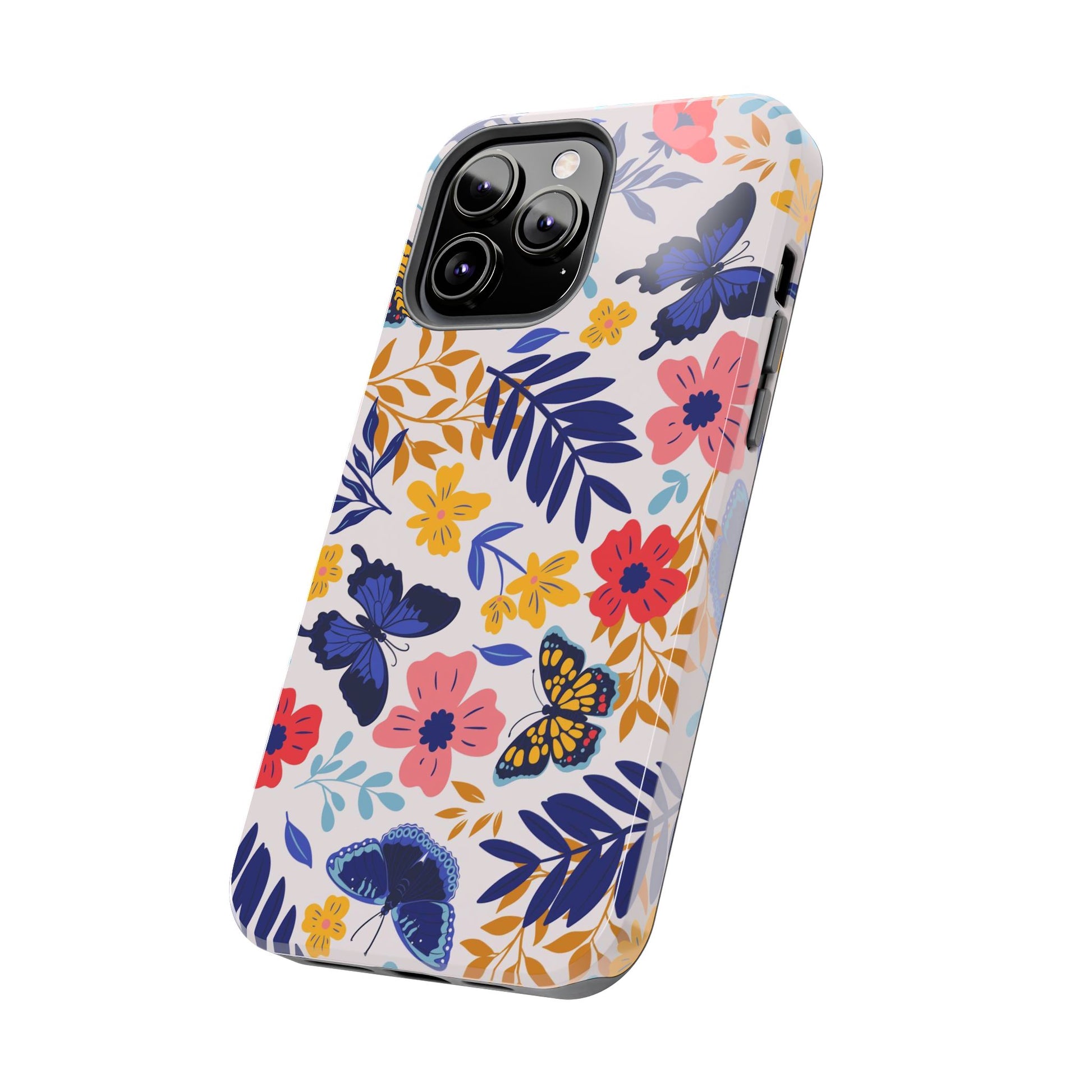 Seamless pattern with butterflies and flowers Tough Phone Cases