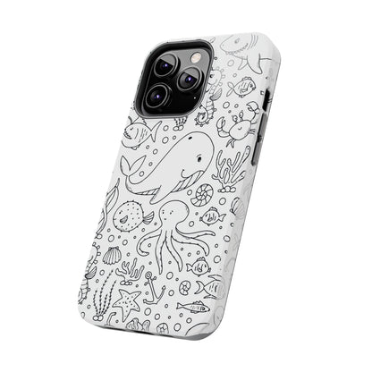 monochrome seamless pattern Tough Phone Cases