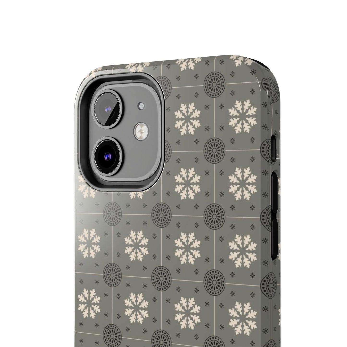 Grey Mosaic Pattern Tough Phone Cases