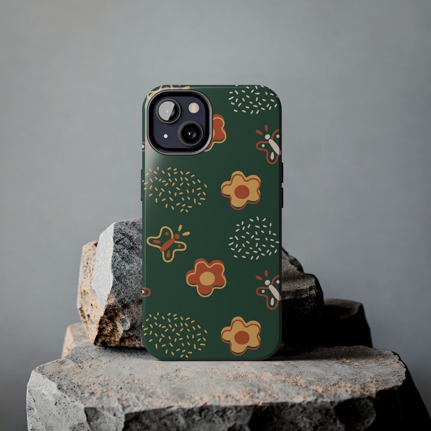 Seamless pattern with flowers and butterflies Tough Phone Cases