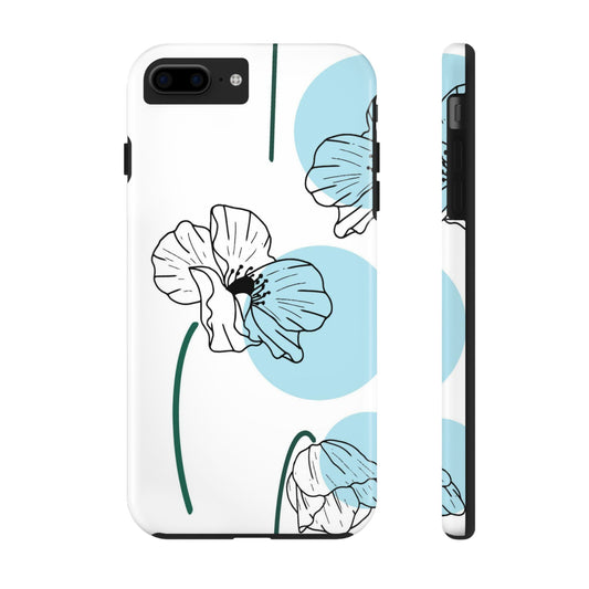 Hand drawn Blue Flower abstract Tough Phone Cases iPhone 7 Plus, iPhone 8 Plus