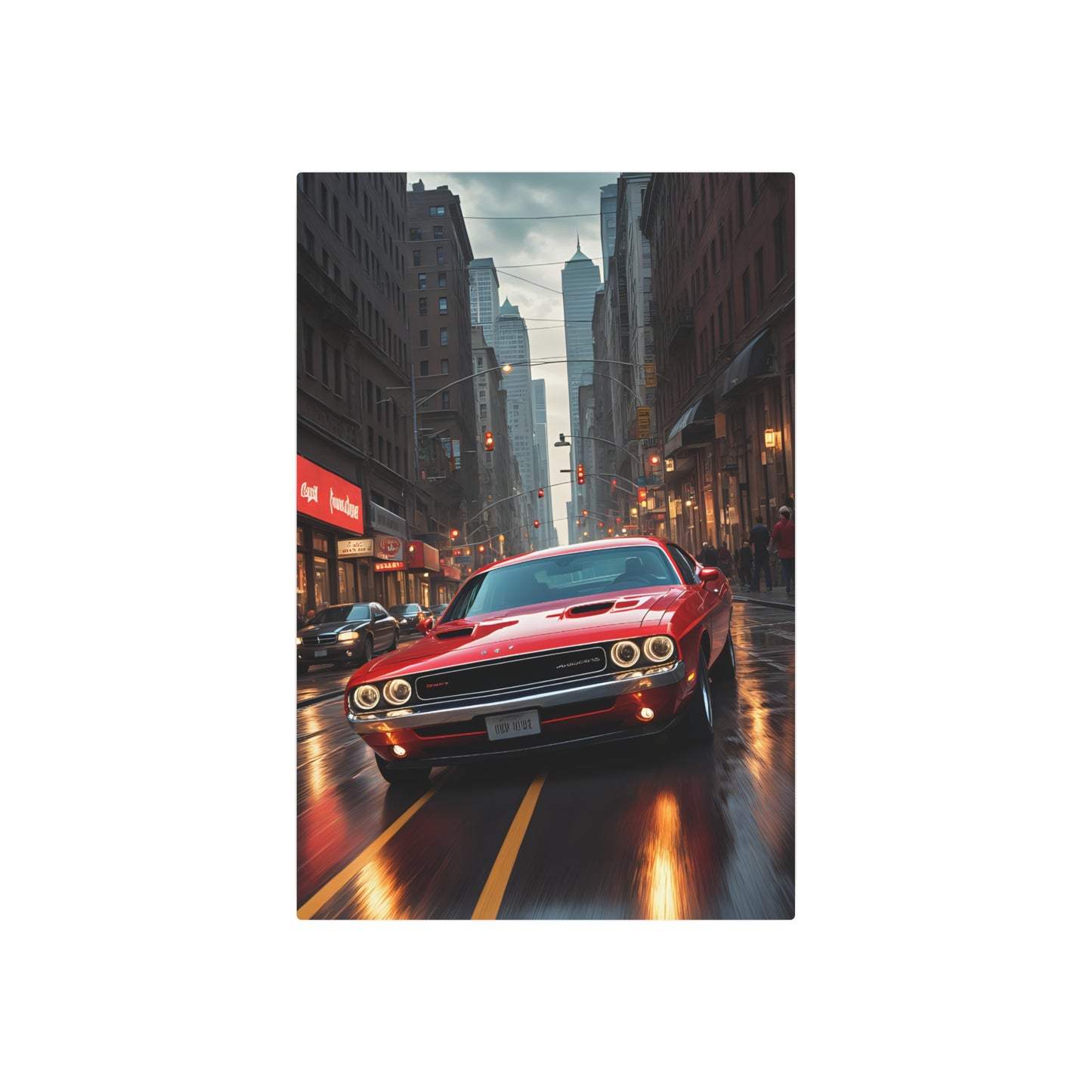 Dodge Challenger Metal Art Sign