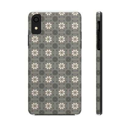 Grey Mosaic Pattern Tough Phone Cases iPhone XR