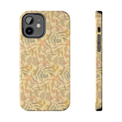 Boho Plants Leafs Pattern Tough Phone Cases iPhone 12