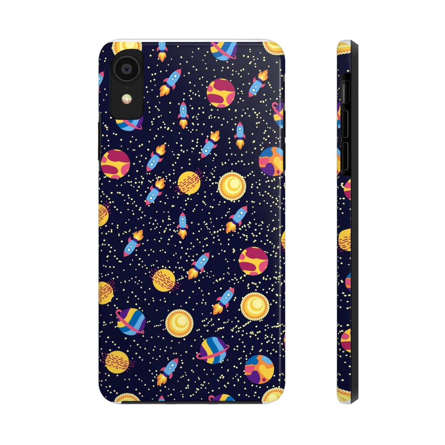 Seamless space pattern. Planets, rockets Tough Phone Cases iPhone XR