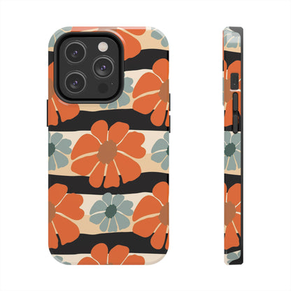 Retro groovy flowers seamless pattern Tough Phone Cases iPhone 14 Pro