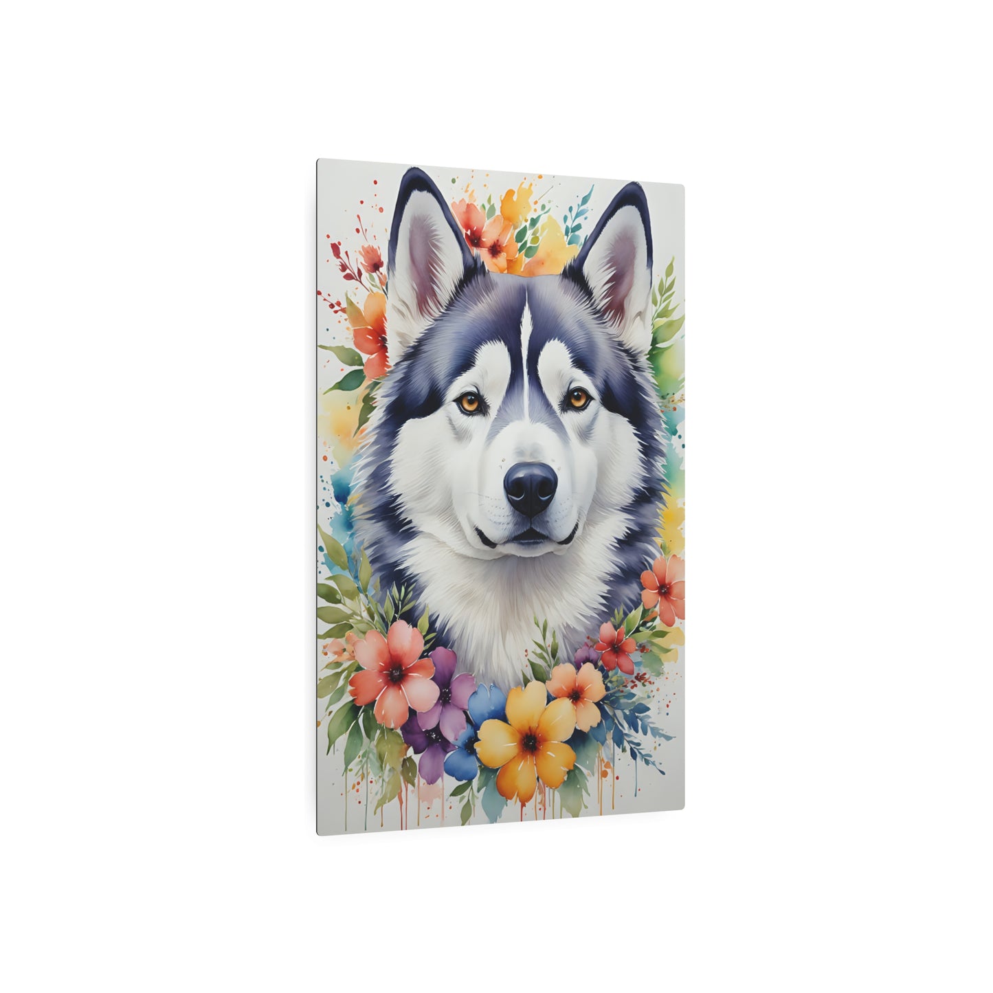 Floral Canine Majesty Metal Art Sign