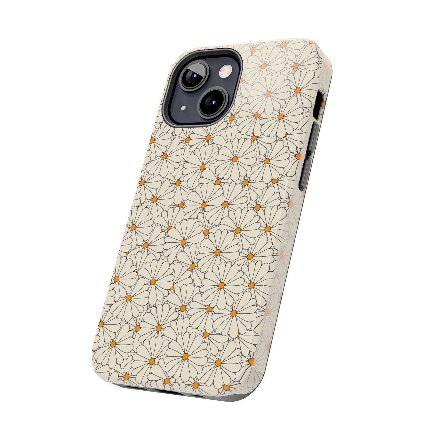 Seamless groovy daisy pattern Tough Phone Cases