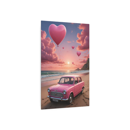 Pink Paradise: A Love Story Metal Art Sign